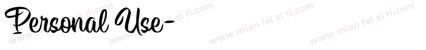 Personal Use字体转换